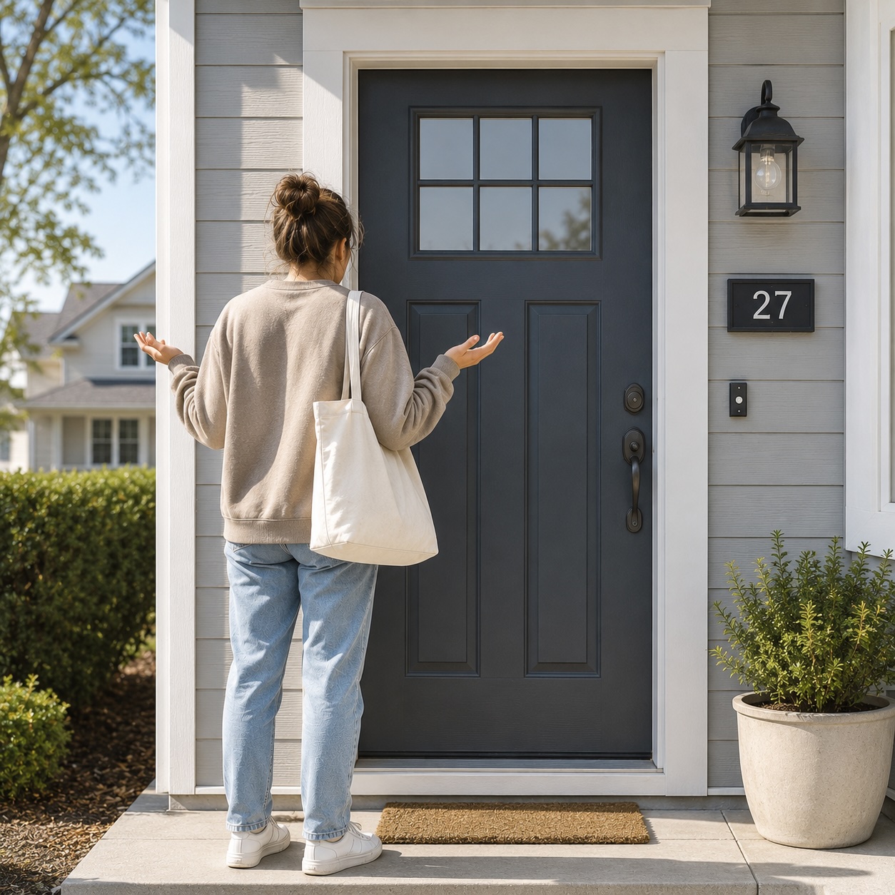 Person locked out of their home